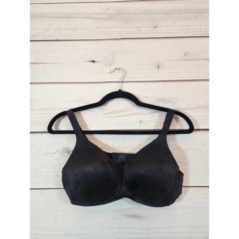 Modern Movement Women's Black Solid Comfortable Wirefree Full Coverage Bra‎ 36B